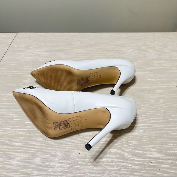 White House Black Market Olivia Ecru Black Size 7 - Picture 6 of 7